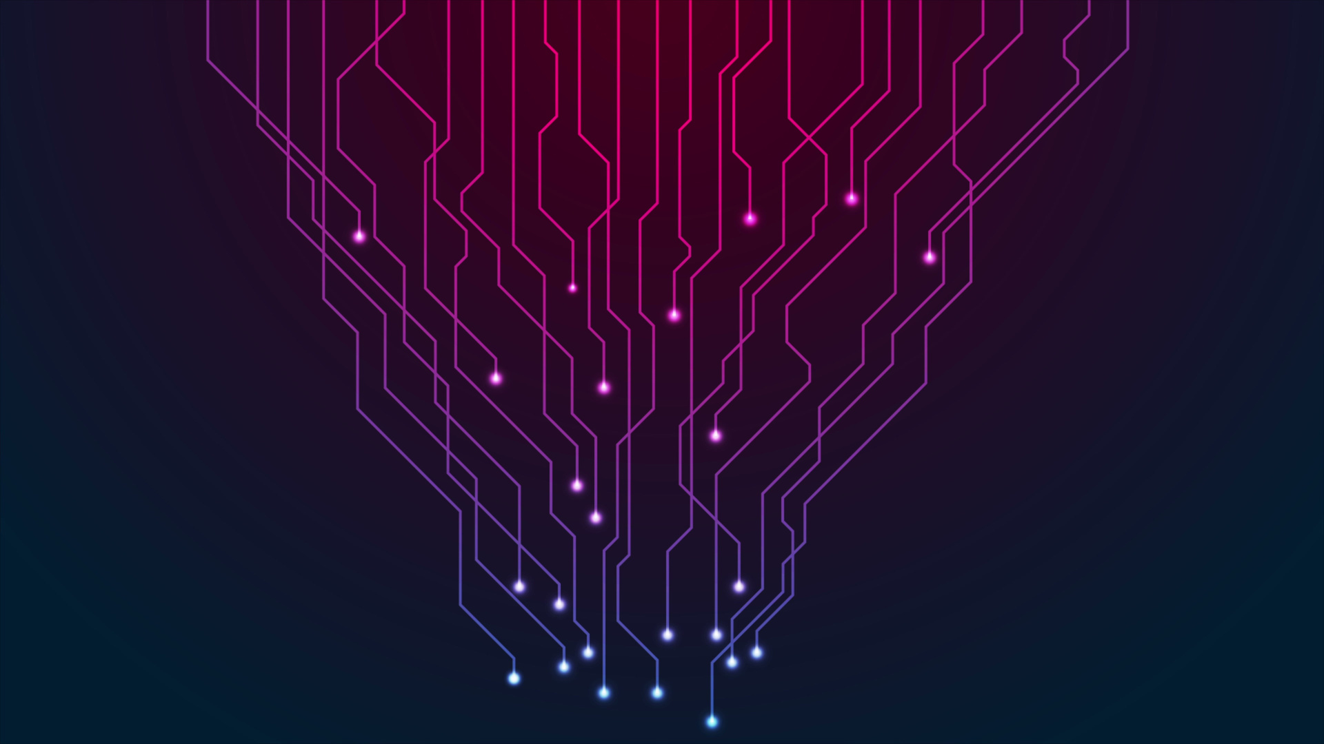 Abstract Neon Blue Purple Tech Circuit Board Lines Design